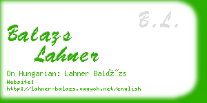 balazs lahner business card